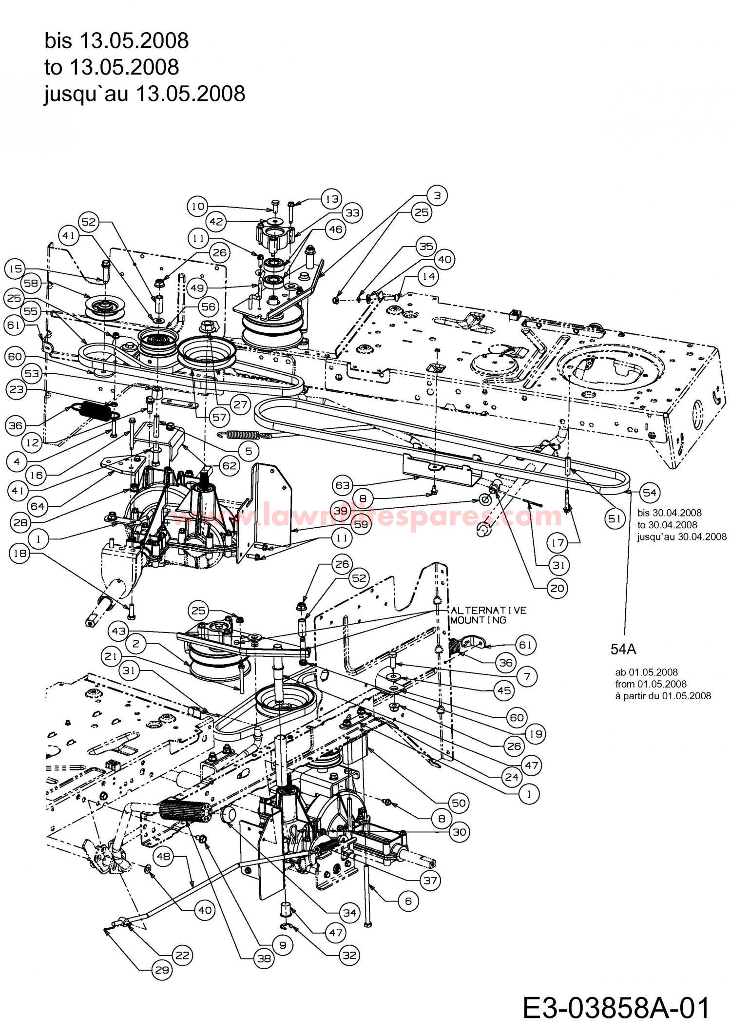 Lawnflite Lawn tractors 603 LT 13AH773A611 2008